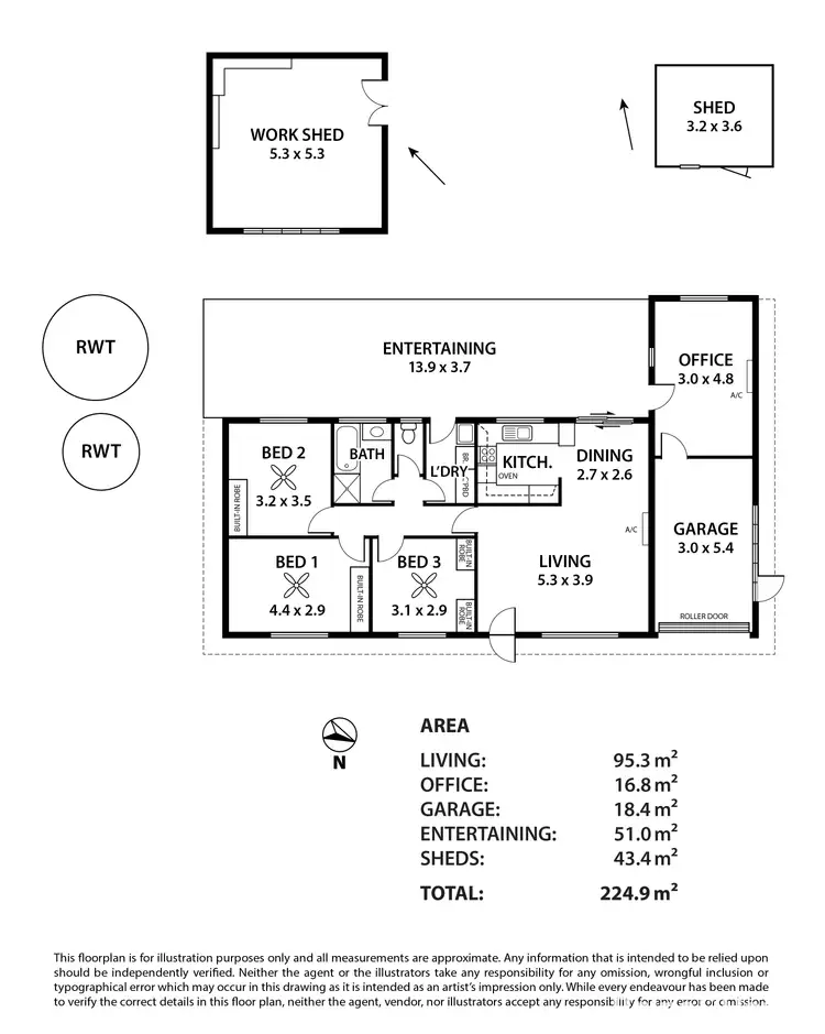 Floorplan of Homely house listing, 3 Coad Court, Strathalbyn SA 5255