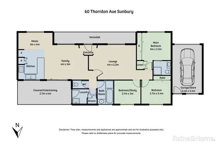 Floorplan of Homely house listing, 60 Thornton Avenue, Sunbury VIC 3429