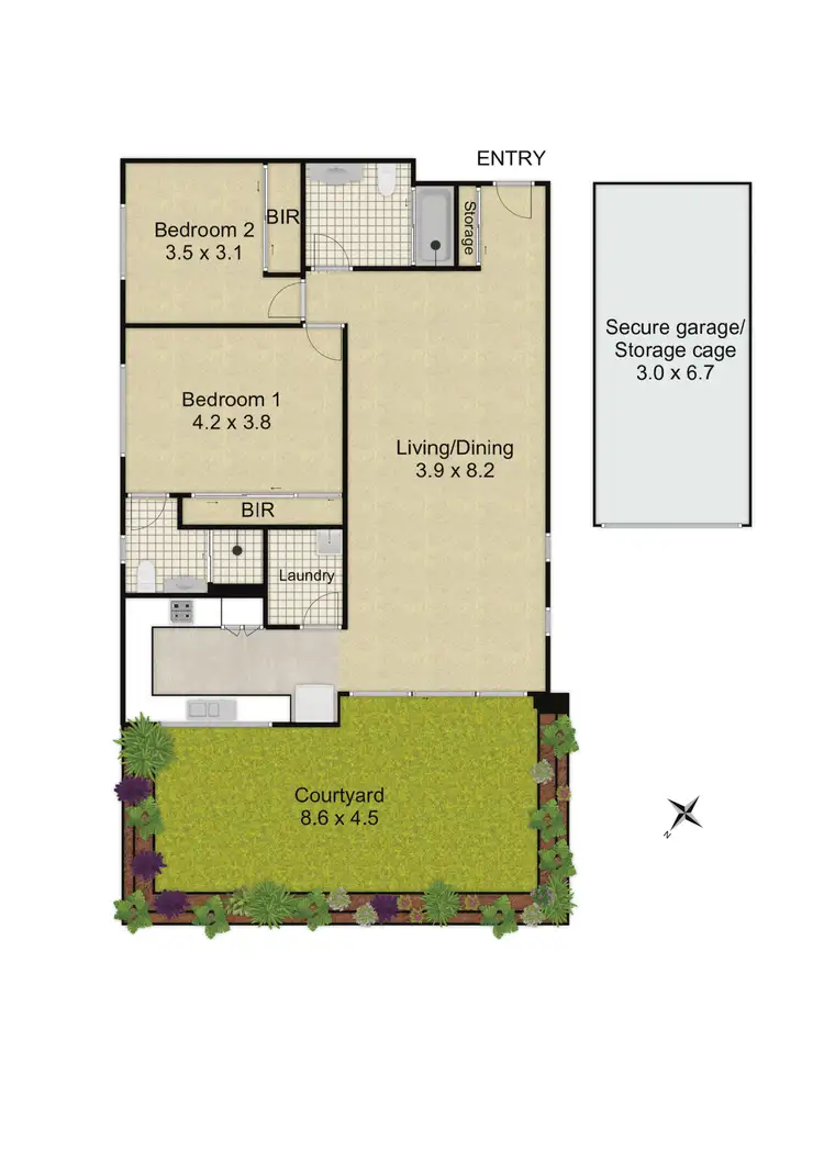 Floorplan of Homely apartment listing, 46/1-9 Yardley Avenue, Waitara NSW 2077