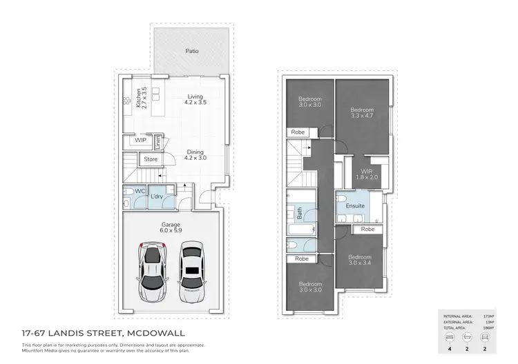 Floorplan of Homely townhouse listing, 17/67 Landis Street, Mcdowall QLD 4053