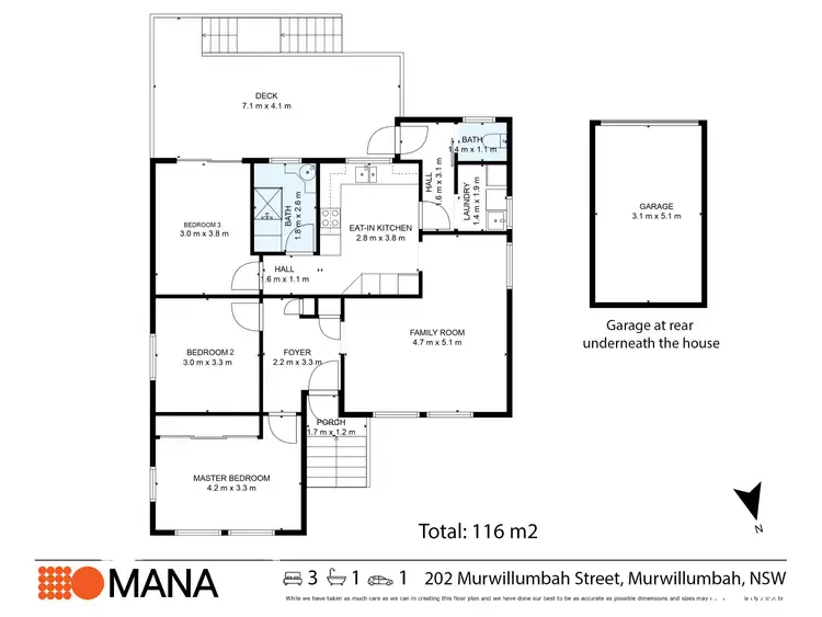 Floorplan of Homely house listing, 202 Murwillumbah Street, Murwillumbah NSW 2484