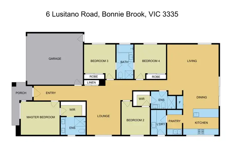 Floorplan of Homely house listing, 6 Lusitano Road, Bonnie Brook VIC 3335