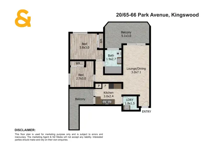 Floorplan of Homely apartment listing, 20/65-66 Park Avenue, Kingswood NSW 2747