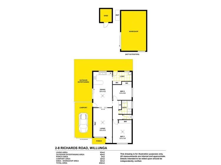 Floorplan of Homely unit listing, 2/8 Richards Road, Willunga SA 5172