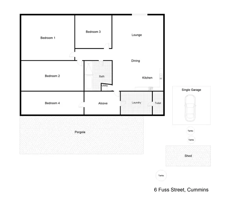 Floorplan of Homely house listing, 6 Fuss Street, Cummins SA 5631