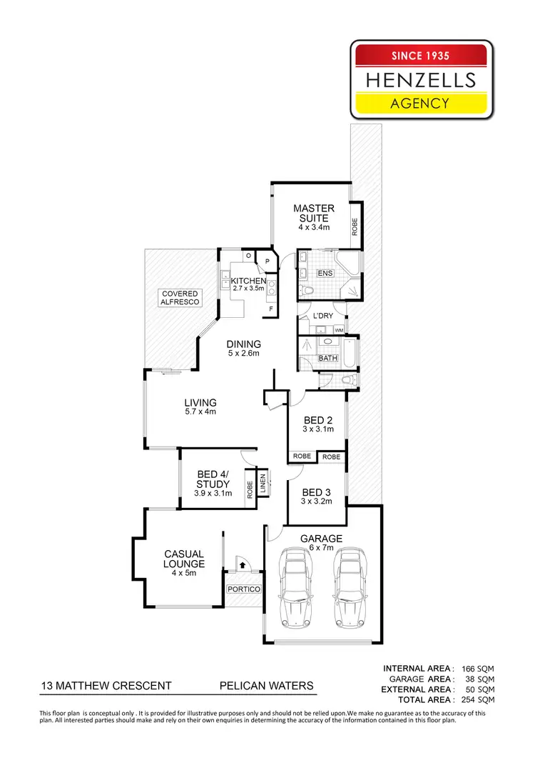 Floorplan of Homely house listing, 13 Matthew Crescent, Pelican Waters QLD 4551
