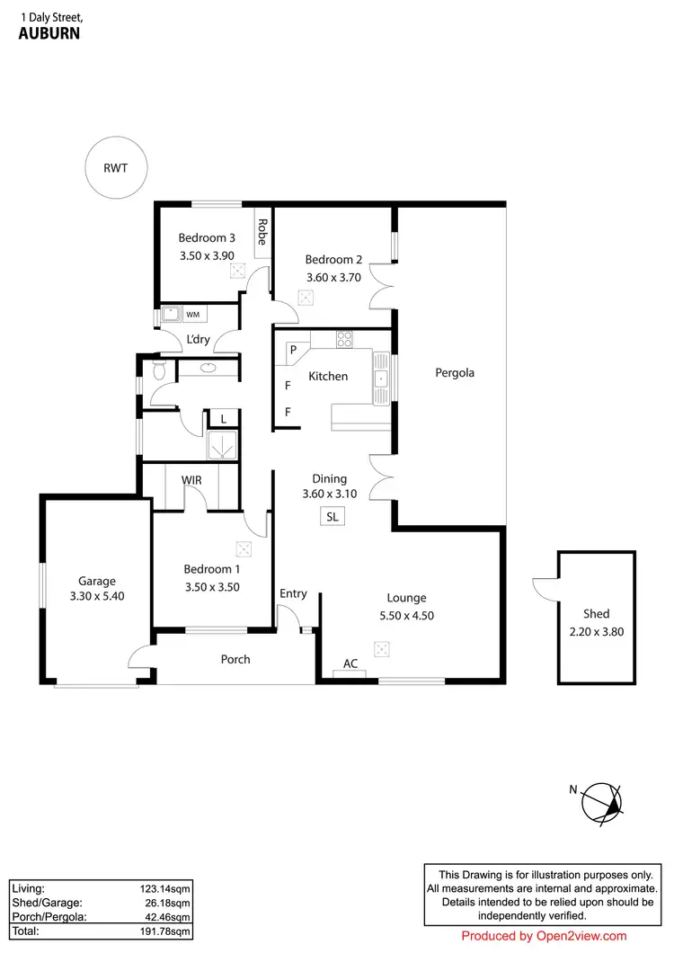 Floorplan of Homely house listing, 1 Daly Street, Auburn SA 5451
