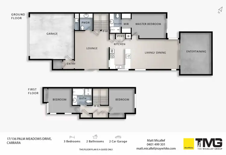 Floorplan of Homely townhouse listing, 17/136 Palm Meadows Drive, Carrara QLD 4211
