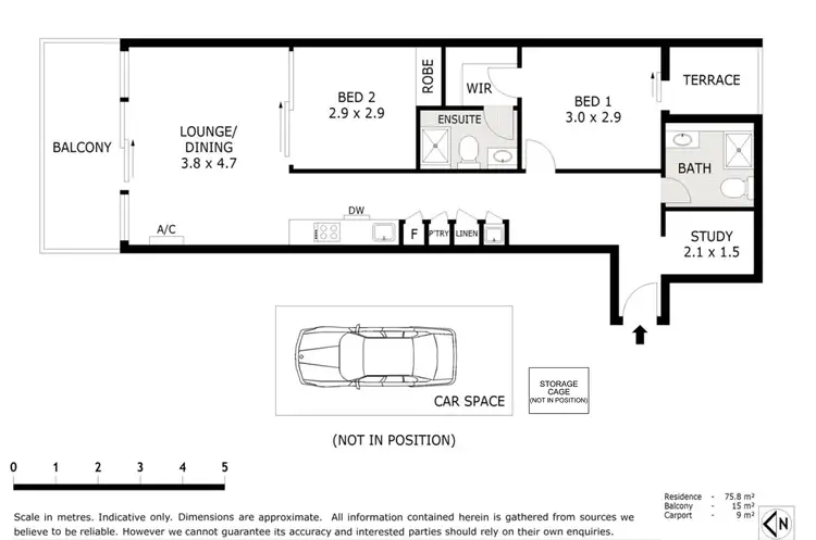 Floorplan of Homely apartment listing, 106/32 Lilydale Grove, Hawthorn East VIC 3123