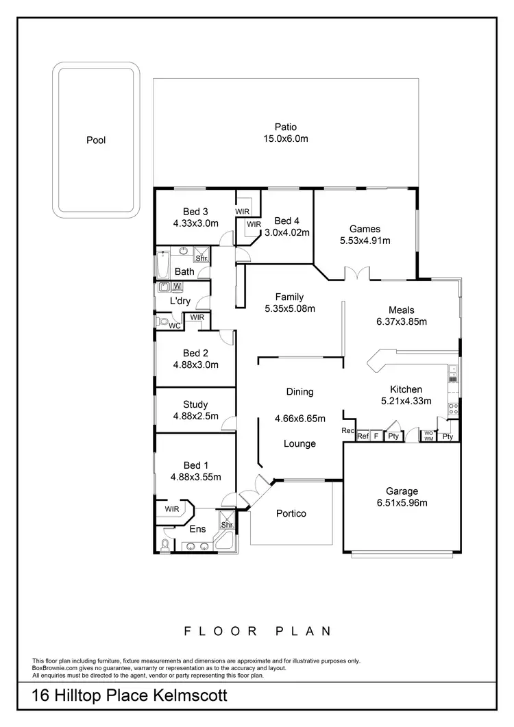 Floorplan of Homely house listing, 16 Hilltop Place, Kelmscott WA 6111