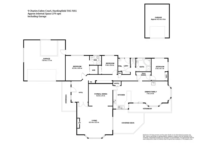 Floorplan of Homely house listing, 9 Charles Eaton Court, Huntingfield TAS 7055