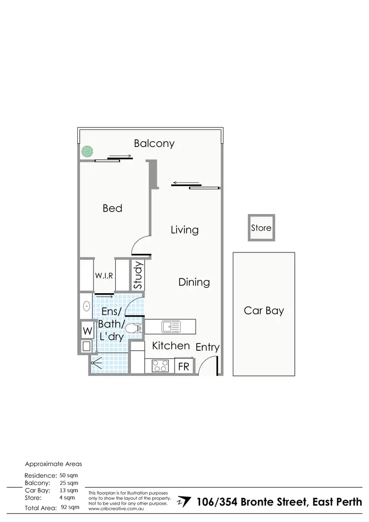 Floorplan of Homely apartment listing, 106/35 Bronte Street, East Perth WA 6004