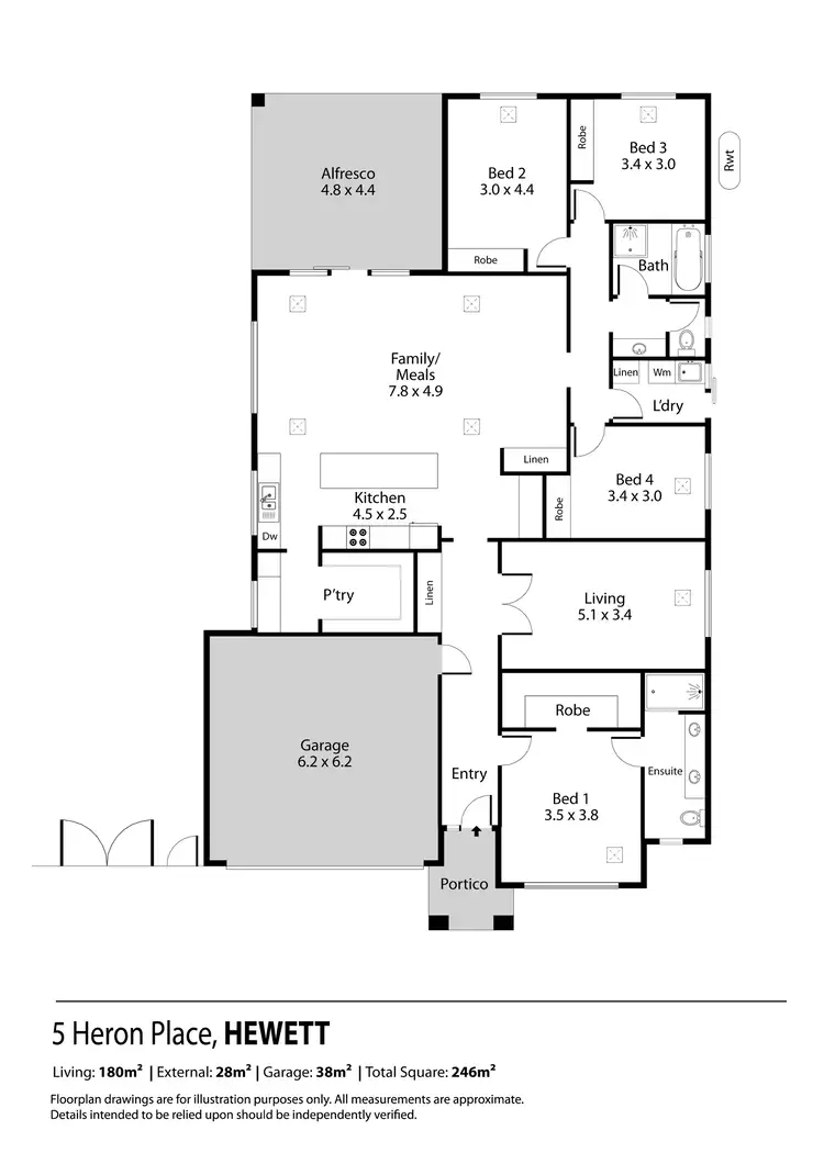 Floorplan of Homely house listing, 5 Heron Place, Hewett SA 5118