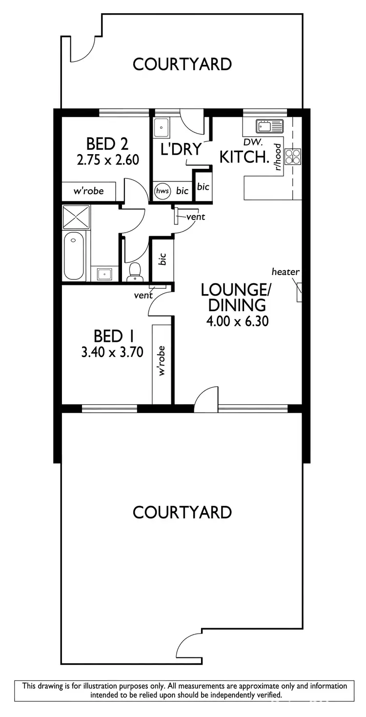 Floorplan of Homely unit listing, 2/169 Brighton Road, Somerton Park SA 5044