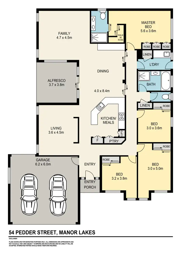 Floorplan of Homely house listing, 54 Pedder Street, Manor Lakes VIC 3024