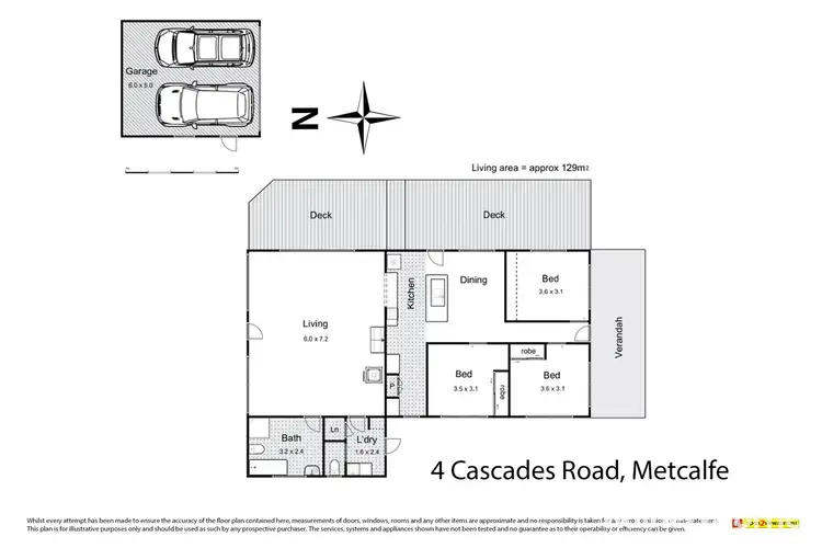 Floorplan of Homely house listing, 4 Cascades Road, Metcalfe VIC 3448