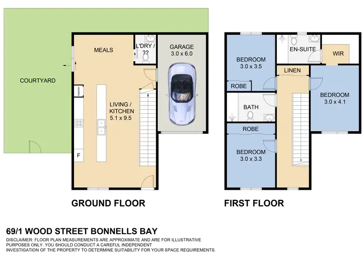 Floorplan of Homely townhouse listing, 69/1 Wood Street, Bonnells Bay NSW 2264