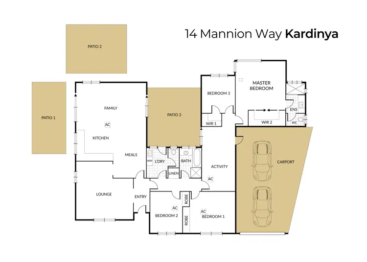 Floorplan of Homely house listing, 14 Mannion Way, Kardinya WA 6163