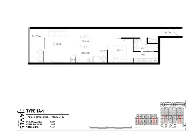Floorplan of Homely apartment listing, 310/38 Helen Street, Teneriffe QLD 4005