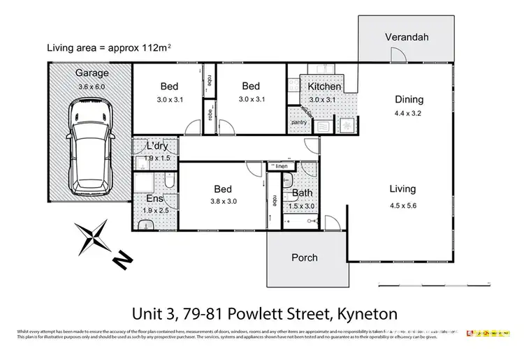 Floorplan of Homely house listing, 3/79-81 Powlett Street, Kyneton VIC 3444