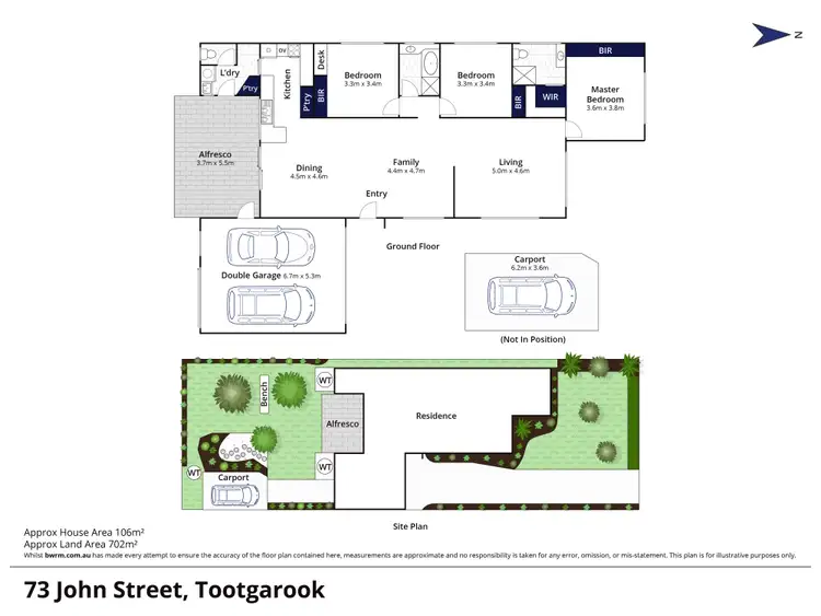 Floorplan of Homely house listing, 73 John Street, Tootgarook VIC 3941