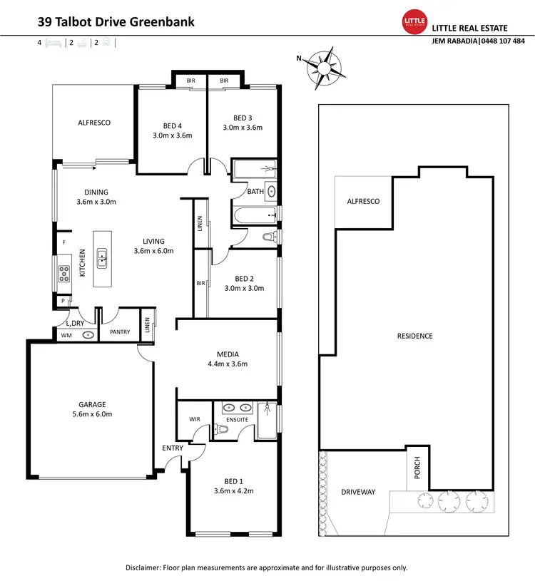 Floorplan of Homely house listing, 39 Talbot Drive, Greenbank QLD 4124