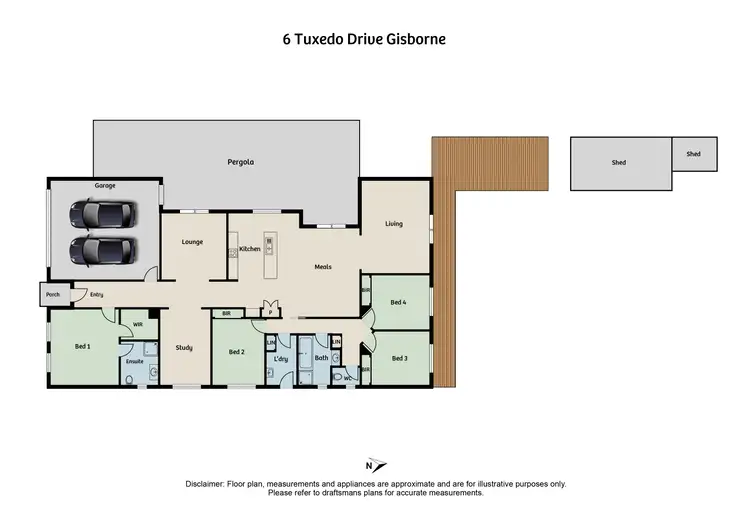 Floorplan of Homely house listing, 6 Tuxedo Drive, Gisborne VIC 3437