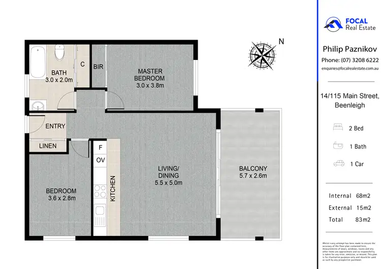 Floorplan of Homely unit listing, 14/115 Main Street, Beenleigh QLD 4207