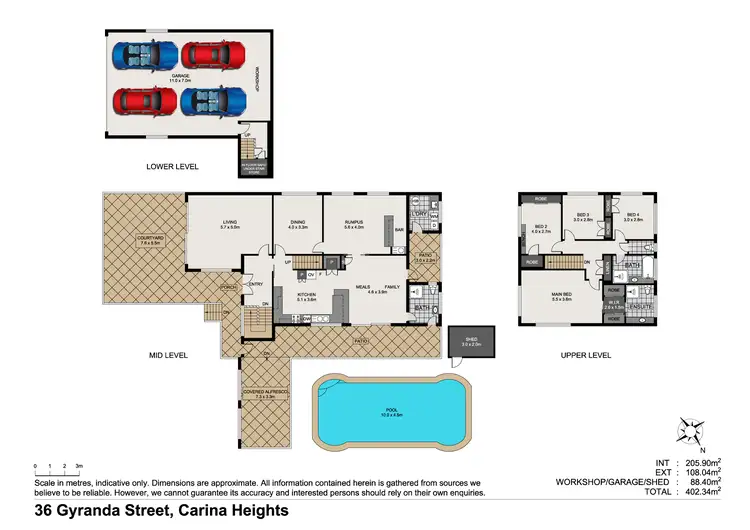 Floorplan of Homely house listing, 36 Gyranda Street, Carina Heights QLD 4152