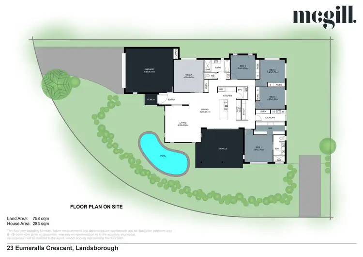 Floorplan of Homely house listing, 23 Eumeralla Crescent, Landsborough QLD 4550