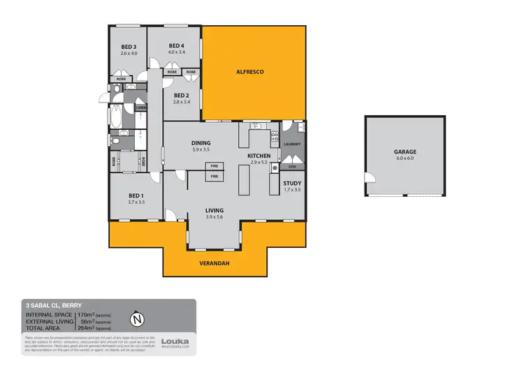 Floorplan of Homely house listing, 3 Sabal Close, Berry NSW 2535