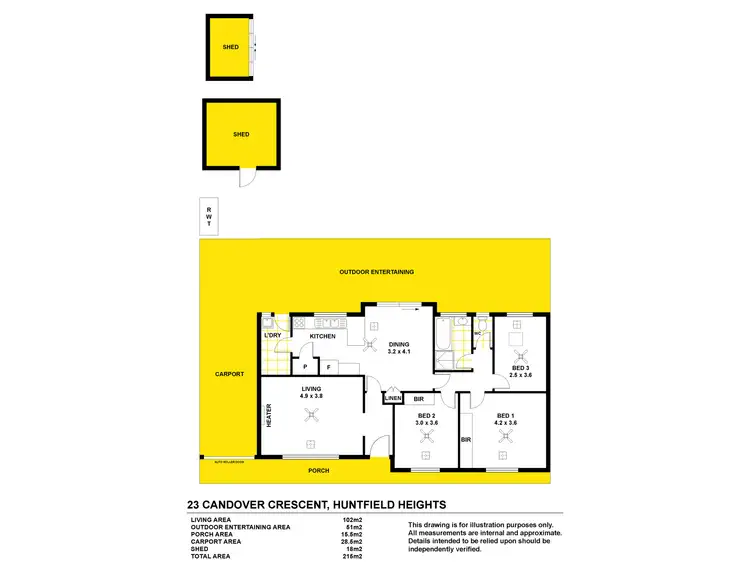 Floorplan of Homely house listing, 23 Candover Crescent, Huntfield Heights SA 5163