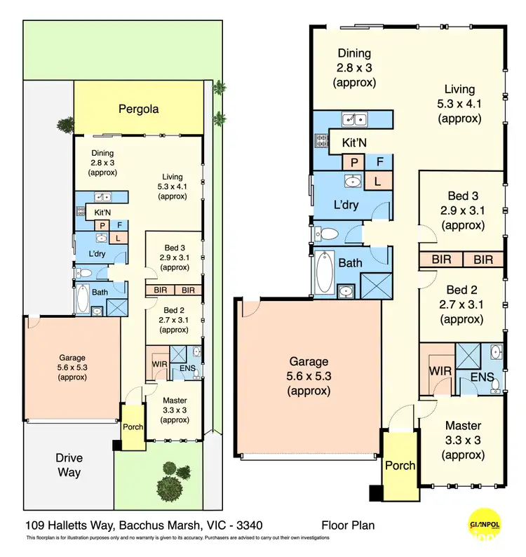 Floorplan of Homely house listing, 109 Halletts Way, Bacchus Marsh VIC 3340