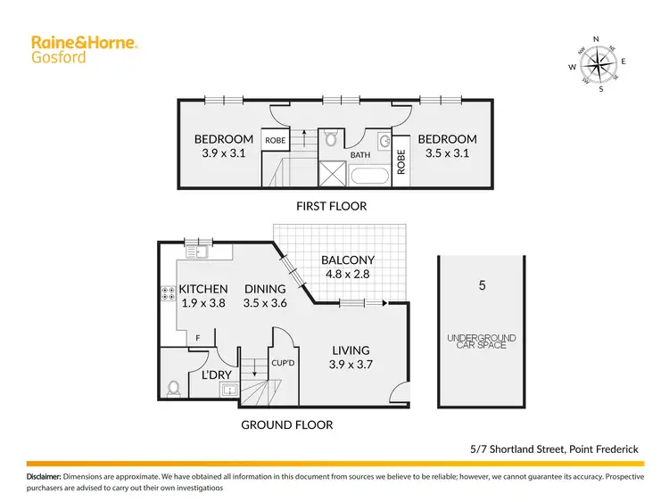 Floorplan of Homely apartment listing, 5/7 Shortland Street, Point Frederick NSW 2250