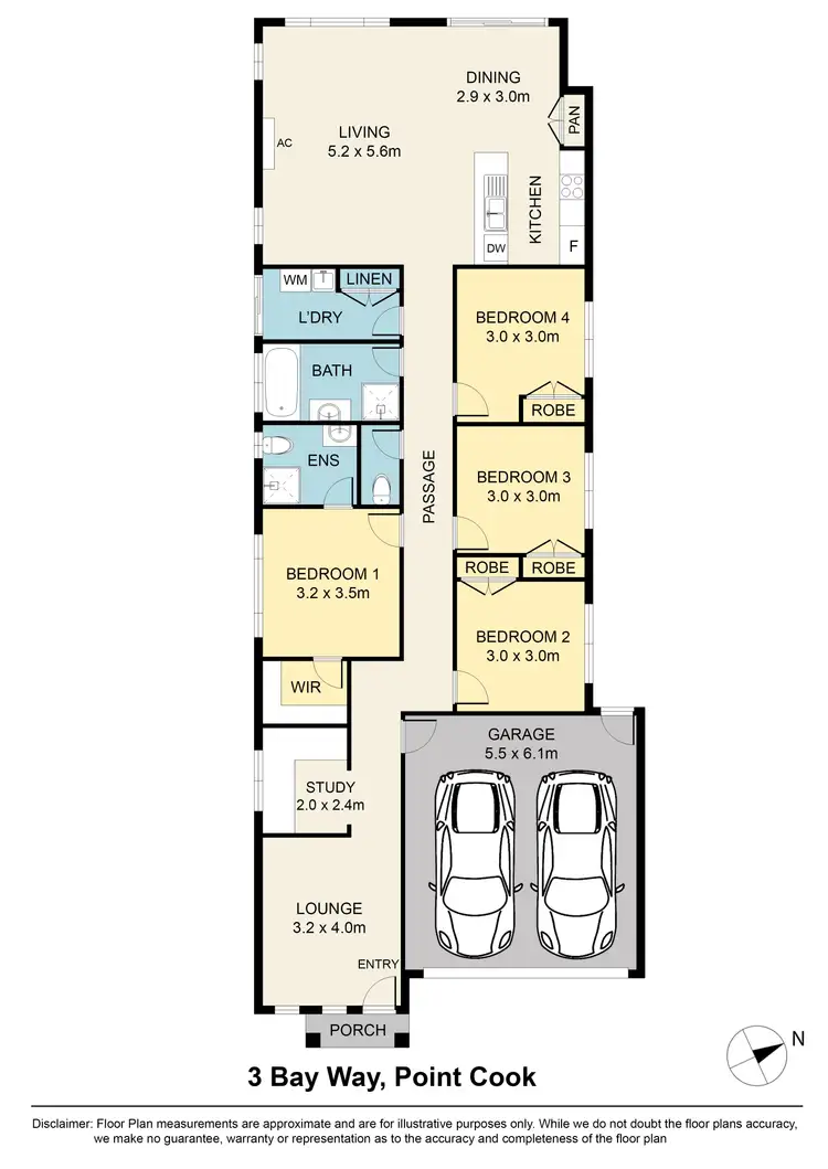 Floorplan of Homely house listing, 3 Bay Way, Point Cook VIC 3030