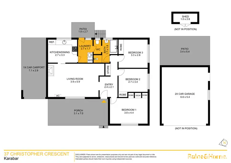 Floorplan of Homely house listing, 37 Christopher Crescent, Karabar NSW 2620