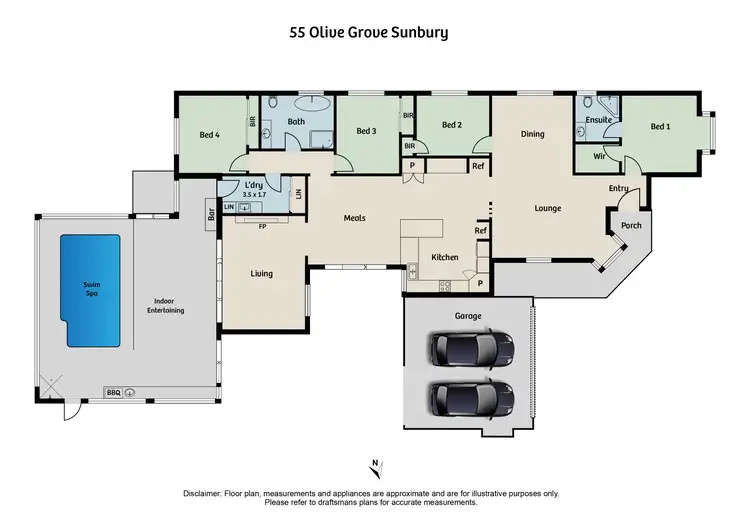 Floorplan of Homely house listing, 55 Olive Grove, Sunbury VIC 3429