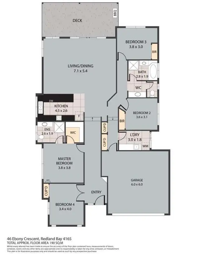 Floorplan of Homely house listing, 46 Ebony Crescent, Redland Bay QLD 4165