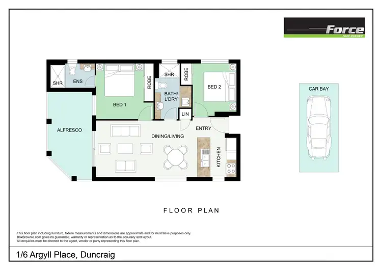 Floorplan of Homely apartment listing, 1/6 Argyll Place, Duncraig WA 6023