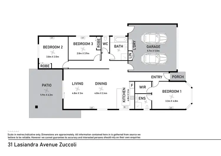 Floorplan of Homely house listing, 31 Lasiandria Avenue, Zuccoli NT 832