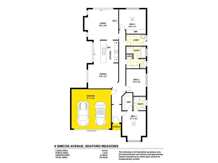 Floorplan of Homely house listing, 9 Simcoe Avenue, Seaford Meadows SA 5169