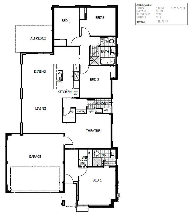 Floorplan of Homely house listing, 40 Quadrant Parkway, Byford WA 6122