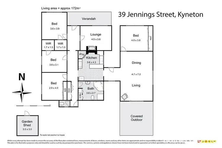 Floorplan of Homely house listing, 39 Jennings Street, Kyneton VIC 3444