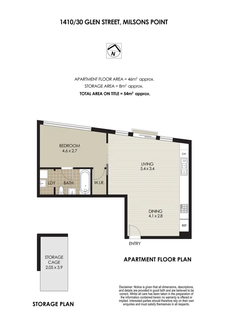 Floorplan of Homely apartment listing, 1410/30 Glen Street, Milsons Point NSW 2061