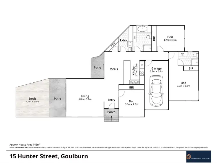 Floorplan of Homely semi-detached listing, 15 Hunter Street, Goulburn NSW 2580