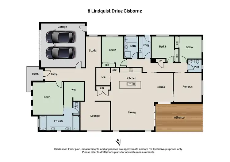 Floorplan of Homely house listing, 8 Lindquist Drive, Gisborne VIC 3437
