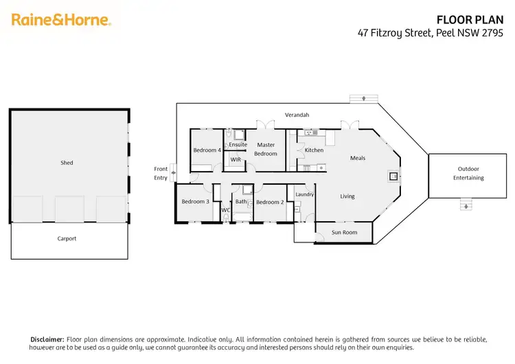 Floorplan of Homely rural property listing, 47 Fitzroy Street, Peel NSW 2795