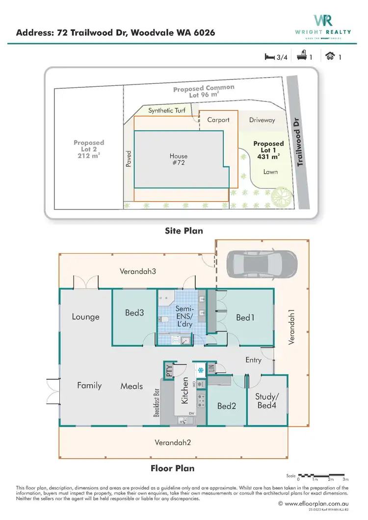 Floorplan of Homely house listing, 72 Trailwood Drive, Woodvale WA 6026