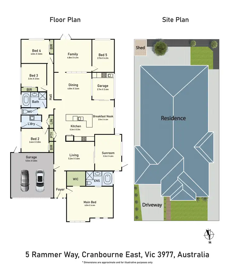 Floorplan of Homely house listing, 5 Rammer Way, Cranbourne East VIC 3977