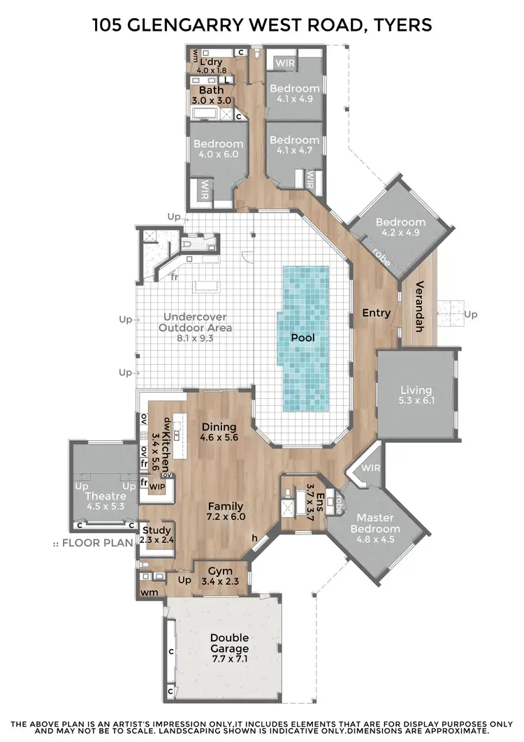 Floorplan of Homely rural property listing, 105 Glengarry West Road, Tyers VIC 3844